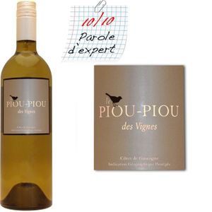 VIN BLANC Piou Piou des Vignes Blanc Côtes de Gascogne 2010