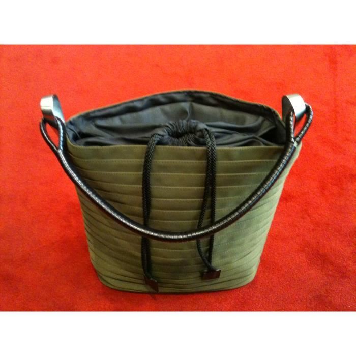 SAC Ã MAIN Sac Kenzo Pagodon en tissu kakiï»¿ et cuir