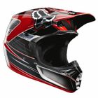 CASQUE FOX Casque Cross V3 Steel Faith Argent/Rouge