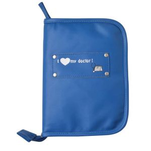 BABY ON BOARD Pochette Carnet de Santé Faux Cuir Bleu