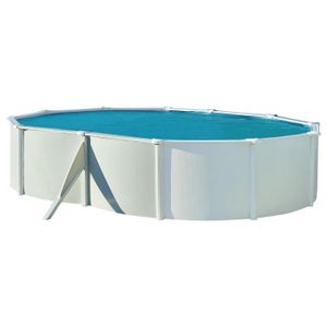 TRIGANO Piscine ovale en métal 5,15x3,90x1,20m - Blanc