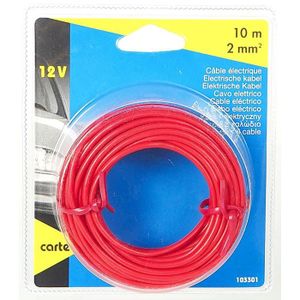 CARTEC Câble électrique auto ?2mm?x 10m rouge