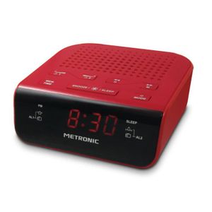 MET 477011 Radio réveil Pop Red