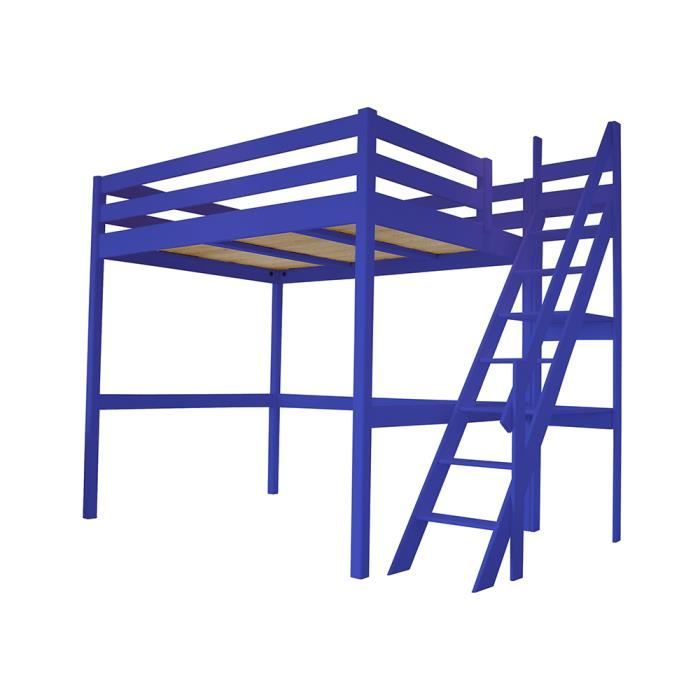 avec escalier de meunier Lit Mezzanine Sylvia 140/200 avec escalier