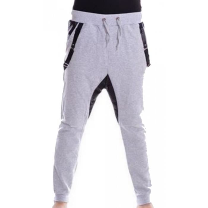 SURVÊTEMENT DE SPORT Jogging sarouel Marshall gris homme en PU. \u2039\u203a