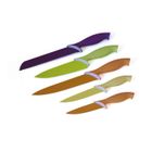 LOT USTENSILES  BLOC 5 COUTEAUX CUISINE LAMES ANTI ADHERENTES