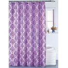 TAPIS BAIN - RIDEAU DOUCHE  RIDEAU DOUCHE TEXTILE BAROQUE AUBERGINE