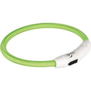 TRIXIE Flash Anneau lumineux USB M?L: 45 cm/? 7 mm vert pour chien