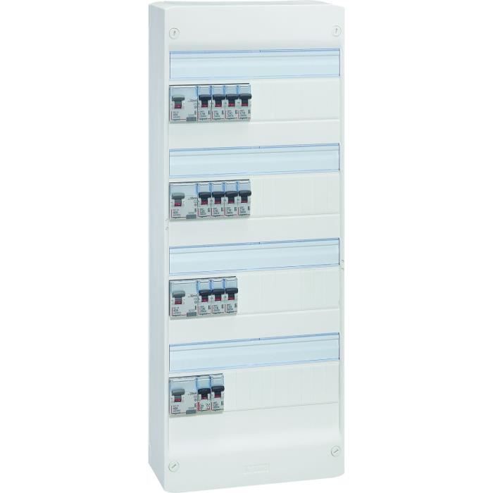 LEGRAND Tableau pr&eacute; &eacute;quip&eacute; 4 rang&eacute;es &eacute;volutif Achat / Vente