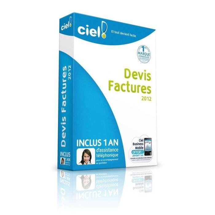 Ciel Devis Factures 2012 + 1 an dassistance   Achat / Vente LOGICIEL