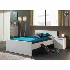 LARA Lit enfant 90 x 200 cm Laqué Blanc