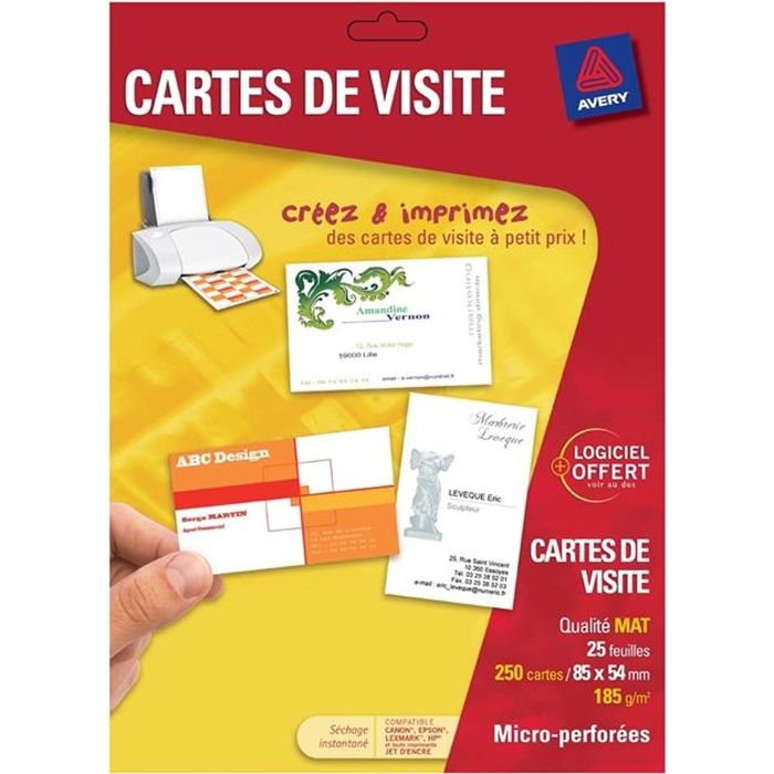 carte de visite 85x54