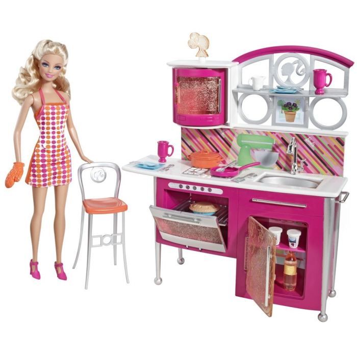 Barbie Mobilier Luxe Cuisine Et Télé Achat / Vente poupée