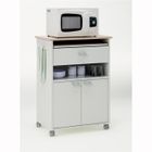 DESSERTE - BILLOT SUSHI Desserte micro-ondes 2 portes Blanc/Erable