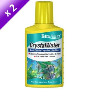 Lot de 2 - TETRA CrystalWater 100 ml - Pour aquarium