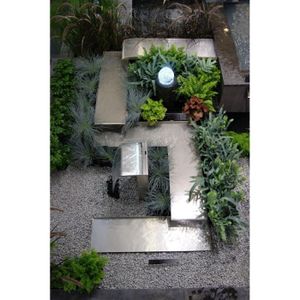 Cours d'eau inox Wolga élément coudé gauche 90°