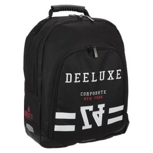 DEELUXE Sac ? Dos - 2 Compartiments - 9 ? 12 ans - Adolescent - 42 cm - Noir - Enfant Fille
