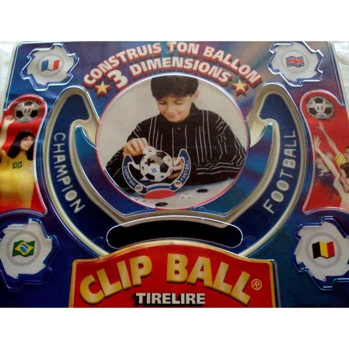 Coffret TIRELIRE Puzzle 3d Ballon Foot + Support 35 pièces plastique