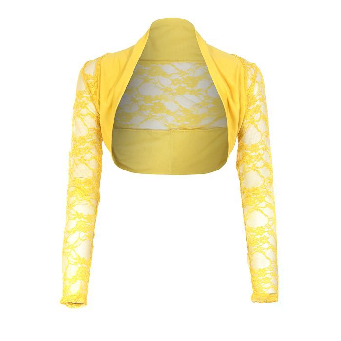 Gilet cache épaules dentelle Jaune Jaune Achat / Vente gilet