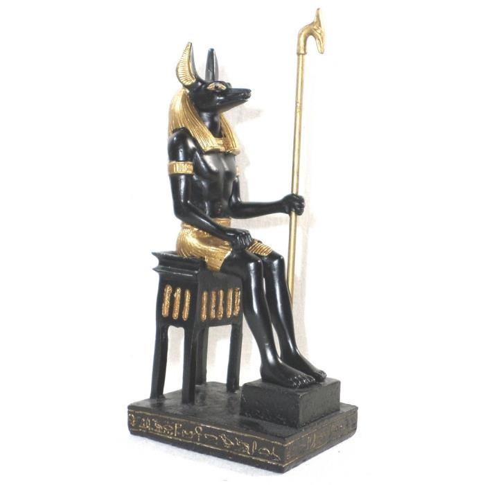Statuette Anubis assis sur son trône Achat / Vente statue statuette