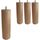 SEDAC 4 Pieds Cylindriques Verni naturel H 20cm