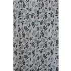 TAPIS BAIN - RIDEAU DOUCHE  RIDEAU DOUCHE TEXTILE FLEURS GRIS