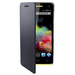 Émitel Kit Étui pour Wiko Rainbow / Rainbow 4G Noir avec un stylet, 3 films de protection d'écran