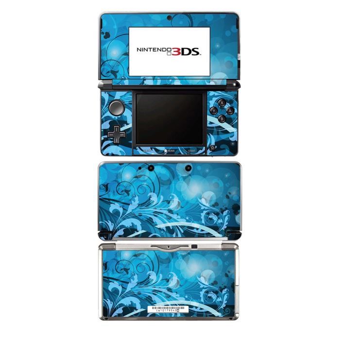 Skin Stickers pour nintendo 3DS (Sticker Sapphire abstract flowers