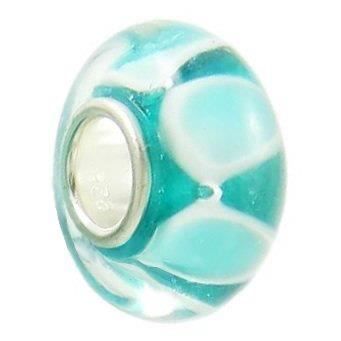 Perle en Verre Murano Style Pandora "Lagon Bleu" Achat / Vente charm