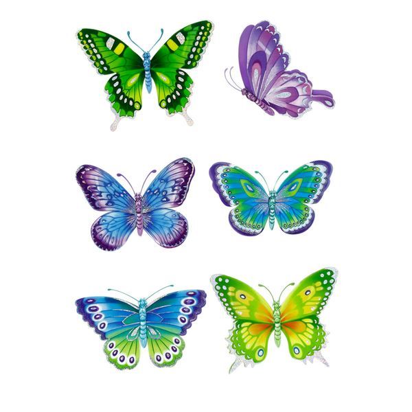 Stickers 3D papillons bleu vert Idéals pour donner une touche d