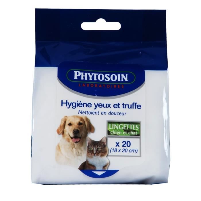 PHYTOSOIN lingettes yeux et truffes chien et chat - Achat PHYTOSOIN lingettes yeux et truffes chien et chat - Achat