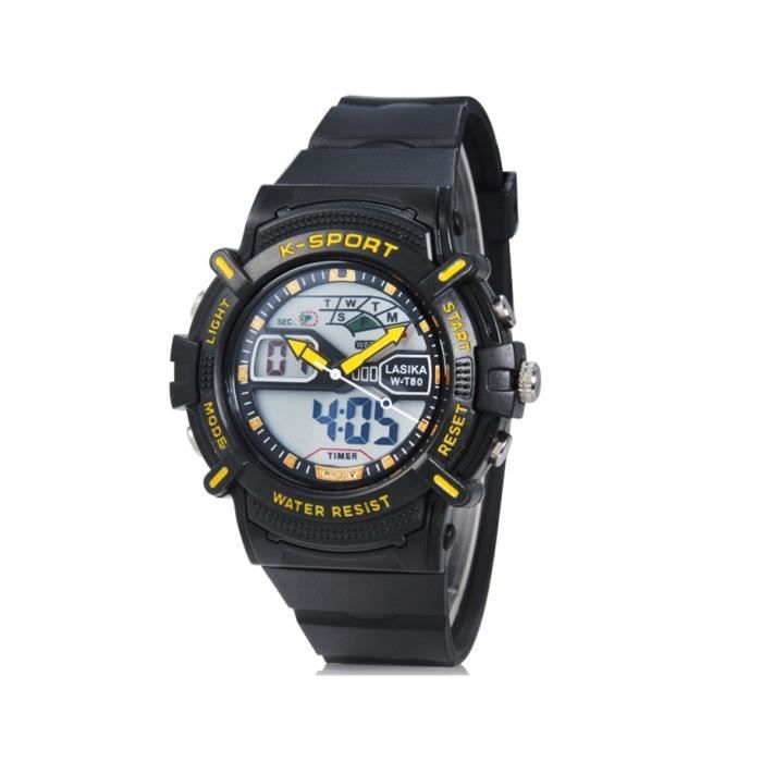 KSPORT LASIKA WT80 Grand unisexe cadran rond DualMouvement montre