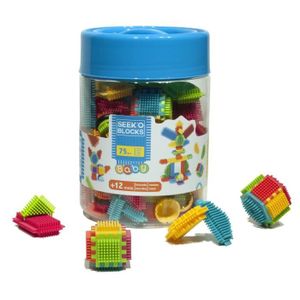 SEEK'O BLOCKS Jeu de construction - Baril Bleu 75 Pi?ces