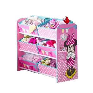 WORLDS APART MINNIE MOUSE Meuble de rangement Jouets enfant 6 bacs