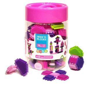 SEEK'O BLOCKS Jeu de construction - Baril Rose 75 Pi?ces