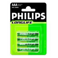 PILE - CHARGEUR DE PILE PHILIPS R03P401B Zinc-carbone LongLife