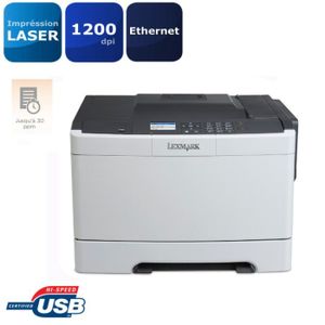 Lexmark Imprimante CS410n - Laser - Couleur - USB 2.0 - Écran LCD - A4