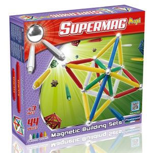 SUPERMAG Jeu de Construction Magnétique Maxi Classic 44 Pi?ces
