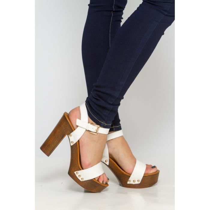 chaussure plateforme blanche