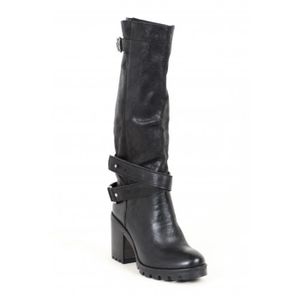 bottes motardes hautes a talons hauts en cuir lisse bottes motardes hautes a talons hauts en cuir lisse