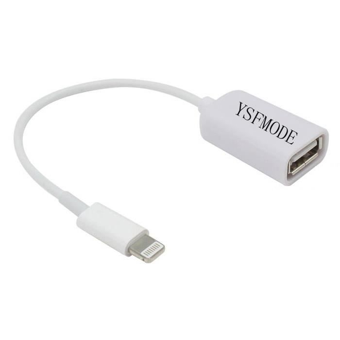 YSFMODE® Adaptateur OTG Cable pour iPad 4 iPad mini iPad Air