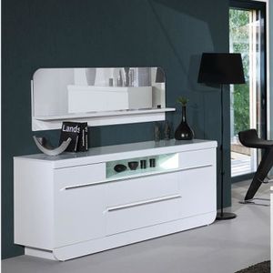 FLOYD Bahut 200 cm avec éclairage LED laqué blanc