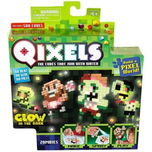 QIXELS Mini Kit 4 Créations Glow In The Dark - Th?me Zombies