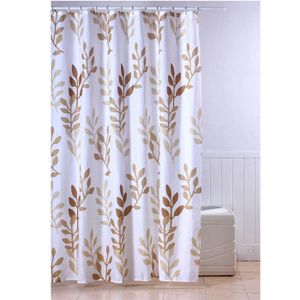 RIDEAU DE DOUCHE RIDEAU DOUCHE TEXTILE FEUILLES BEIGE RIDEAU DE DOUCHE RIDEAU DOUCHE TEXTILE FEUILLES BEIGE