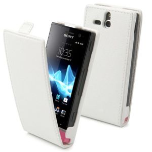 HOUSSE-COQUE TELEPHONE Muvit Etui Portofolio Blanc pour Sony Xperia U