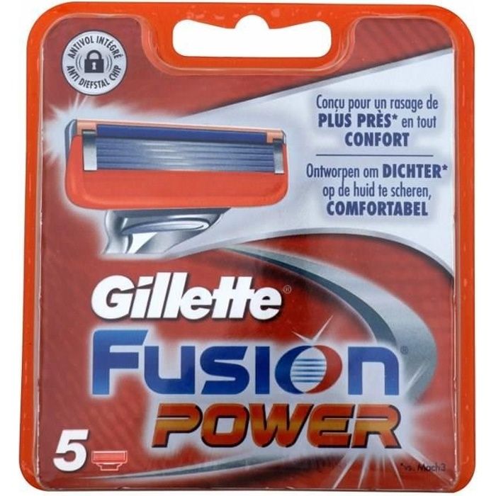 GILLETTE Fusion Power 5 Lames - Achat / Vente lame de rasoir seule ...
