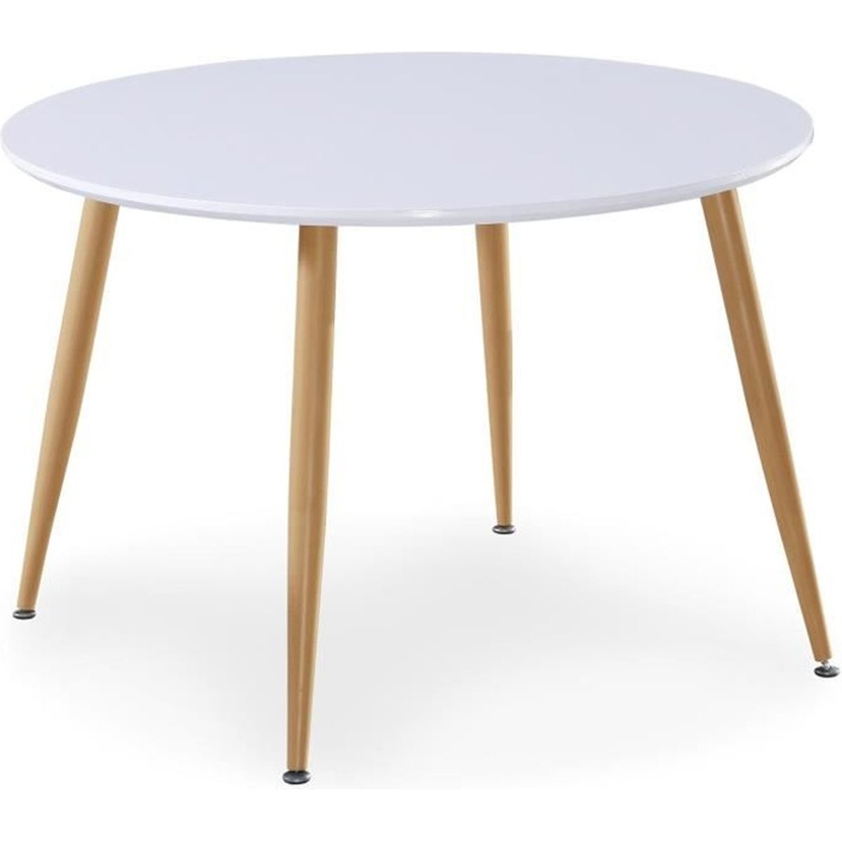 Table scandinave nina bois laqué blanc achat / vente table a ...