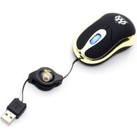 SOURIS Mini souris filaire OM OMM-05-BK Noir/or
