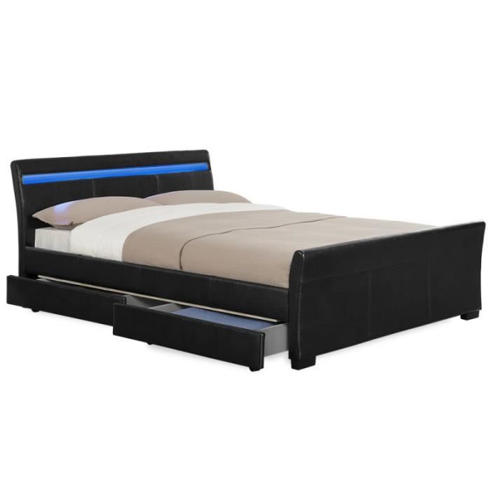 lit avec coffre de rangement 140x200