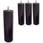 PIECES DETACHEES LITERIE 4 Pieds Cylindriques Wengé H.20cm